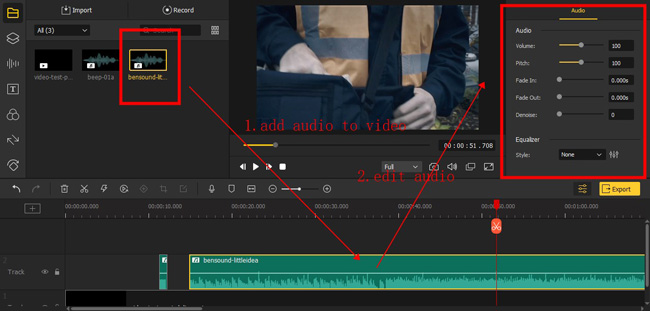edit the audio of video