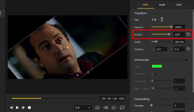 how to rotate a video in windows and mac with acemovi