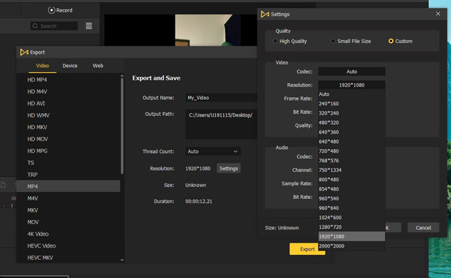 export fixed upsidedown video on acemovi video editor