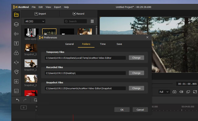 how to extract frames from videos with acemovi video editor