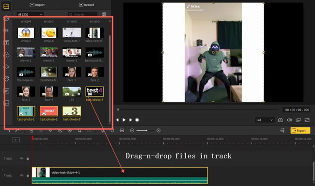 how to add emoji to video in acemovi video editor