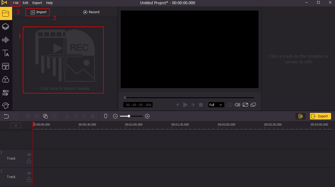 import video clips to acemovi
