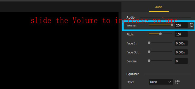make mp3 file louder from properties with acemovi