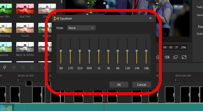 increase video colume by equalizer