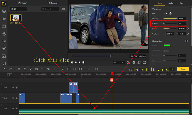 rotate a video in windows acemovi