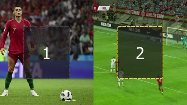use split-screen effect into sports videos